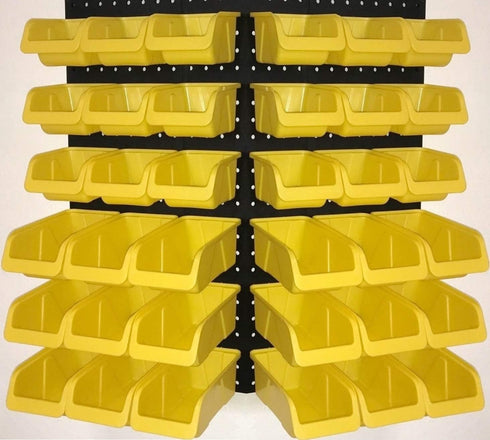 PB-7 WallPeg Peg Board Bins Kit - Hook to Peg Board Panels - Organize, Hardware, Accessories, Baskets,Workbench