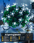 60 Brightown LED Solar Flower String Lights Outdoor Waterproof Fairy Lights for Garden Yard Fence Patio Christmas Tree