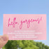 RXBC2011 Package Pack 100 Hello Gorgeous Thank you for your order cards Thank you for the support Cards Insert