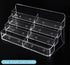 Business Card Holder, 8 Pocket Acrylic Stand for Desk, Clear Business Card Display for Home and Office, 4 PCS