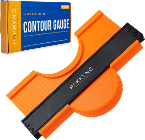 Contour Gauge Profile Tool with Lock, 10 Inches, Corner Measuring Tool for Odd Shapes, Carpenter Essentials