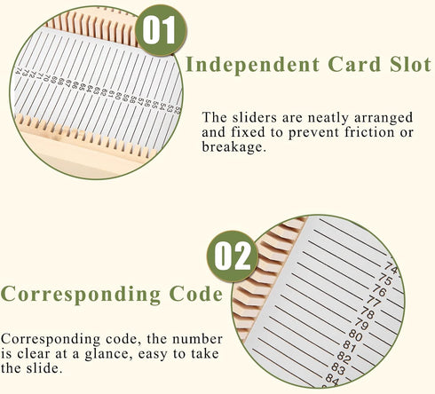 Acogedor Microscope Slides Storage Box, 100-Places Wooden Box with Lock for Lab Glass Prepared Slides