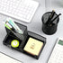 Pen Holder for Desk, 3 Compartments Mesh Pencil Holder Set with Cup and Paper Clip Holder, Ideal Office School Supplies