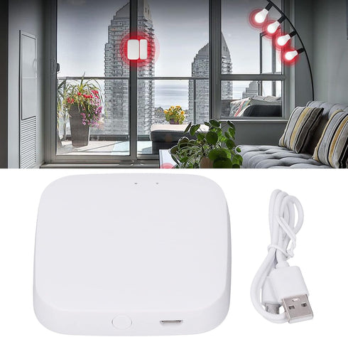TOPINCN WiFi Gateway Keyless Entry Door Lock Remote Control Lock App Smart Door Lock WiFi Bridge for ZigBee