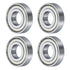 uxcell 4 Pcs 16001-2Z Deep Groove Ball Bearing, 12mm x 28mm x 7mm High Carbon Chrome Steel Z3