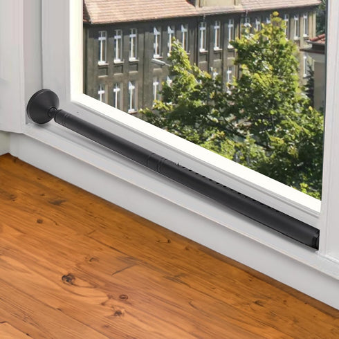 2 Pack 2-in-1 Jammer Door Security Bars, Anti-Slip Heavy Duty Door Stoppers Sliding Patio Bar, Adjustable Barricade