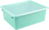 Storex Letter Size Deep Storage Tray – Teal Organizer Bin with Non-Snap Lid, 5-Pack (62549U05C) for Classroom, Office,