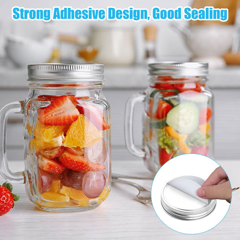 50pcs Synthetic Filter Paper Stickers, 84mm Diameter Adhesive Filter Discs for Mushroom Cultivation, 0.3 µm