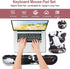 Keyboard Wrist Rest and Mouse Pad Set, Ergonomic Coaster for Easy Typing Pain Relief, Memory Foam, Cowhide Brown Black