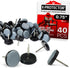 X-PROTECTOR Chair Glides, 0.75" Furniture Glides 40 pcs - Premium Nail on Sliders for Floor Protection