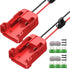 2PCS Power Wheel Battery Adapter for Milwaukee M18, 18V Battery Adapter Kit, 12 AWG Wire with Fuses