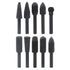 10pcs Rotary Rasp Set, 6.3mm(1/4 Inch) Shank, Woodworking Twist Drill Bits, Electrical Tools, Grinding Head