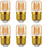 1W Low Wattage LED Edison Night Light Bulbs, T28 Mini Vintage, 10W Incandescent Equal, E26 Medium Base, 6 Pack