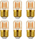 1W Low Wattage LED Edison Night Light Bulbs, T28 Mini Vintage, 10W Incandescent Equal, E26 Medium Base, 6 Pack