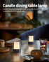 4" 2 Pack, LED Mini Cordless Table Lamp Outdoor Waterproof Lamp, Rechargeable Battery Operated Lamp, Portable Touch