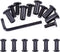 Swpeet 25Pcs M6x16mm Carbon Steel Black Hex Drive Socket Cap Bolts with Barrel Nuts Assortment Kit and Allen Wrench