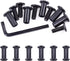 Swpeet 25Pcs M6x16mm Carbon Steel Black Hex Drive Socket Cap Bolts with Barrel Nuts Assortment Kit and Allen Wrench