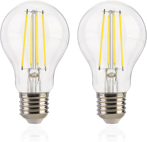 FLSNT Dusk to Dawn Outdoor Sensor A19 LED Light Bulb, 5000K Daylight, 7W (60W Equivalent), 2 Pack