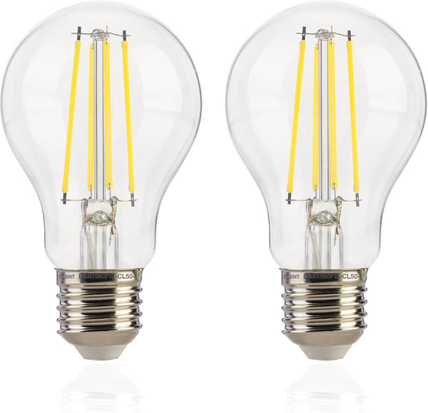 FLSNT Dusk to Dawn Outdoor Sensor A19 LED Light Bulb, 5000K Daylight, 7W (60W Equivalent), 2 Pack