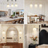 Plug in Pendant Light Fixtures, Hanging Light Fixture Vintage Glass Pendant Light, Mini Milk White Tulip Hanging Lamp
