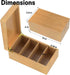 Neando 3x5 inches 20-count 200-count 4 600 Index Card Holder, Bamboo Index Card Box with Index Cards Guide and Note