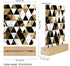 KNASNCHD Fashion Modern Black White Gold Triangles Night Light with Wood Base USB Interface Power Supply,Bedside Table