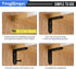24Pcs 2Sizes 72Pcs (1x1inch 1.57x1.57inch) YY024-B Black L Corner Brackets for Shelves Heavy Duty Angle L Shelf Bracket