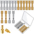 20 Sets Brass Bracket Bolt Fasteners and Stainless Steel Tactical Lock Rivets for Knife Making Supplies