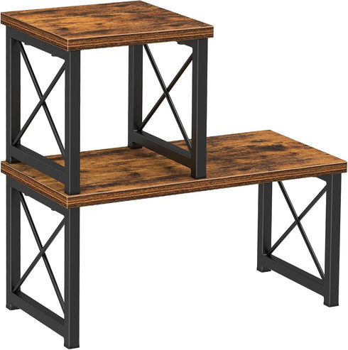 Honiter Desk Shelf, 15.7" Desktop Organizer, 2 Tier Independent Stackable Display Rack for Office, Home, Dorm