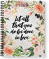 Softcover Done in Love 8.5" x 11" Religious Spiral Notebook, 120 College Ruled Pages, Durable Gloss Laminated Cover
