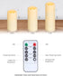 Pack 12 (D2.15'' H4''5''6'') 10-Key 24 Enido Flameless Candles Led Candles of Battery Candles x Waterproof Outdoor