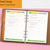 Rancco A6 Budget Planner Refill Paper, 90 Pages Colorful 6-Ring Binder Expense Tracker with Divider, Pouch, Ruler