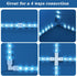 Mudder 95 Pieces 4 Pin LED Light Strip Connectors Set, Including Screw Clips, Cuttable T, L, and X Shape PCB Board