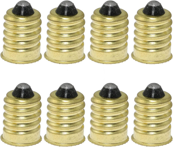 E14 to E12 Adapter SQXBK, 8PCS Gold European Base to Candelabra Screw Lamp Adapter