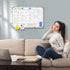 Large Dry Erase Calendar Whiteboard for Wall, Polegas 24" X 18" Magnetic Double Sided Calendar for Home School Office