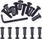 Swpeet 25Pcs M6x25mm Carbon Steel Black Hex Drive Socket Cap Bolts - Assortment Kit with Allen Wrench