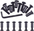 Swpeet 25Pcs M6x25mm Carbon Steel Black Hex Drive Socket Cap Bolts - Assortment Kit with Allen Wrench