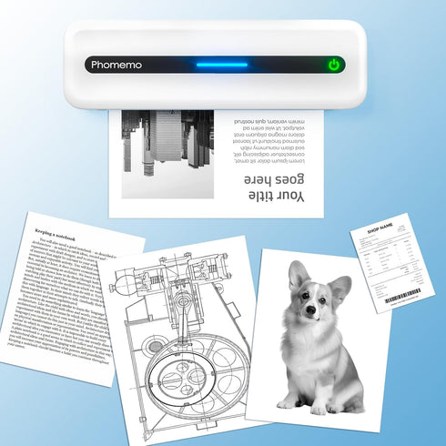 M832 8.5" 11", 4 M832D M832 M834 M835 A285M A282M A281M Phomemo Thermal Roll Paper x Rolls Quick-Dry US Letter Thermal