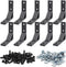10Sets 78x78mm Black 2020 Aluminum Extrusion Connector Bracket for 2020 Series, 10Pcs Heavy Duty Corner Brackets