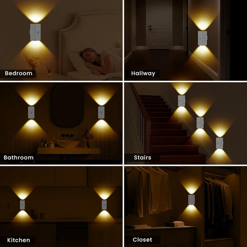 Dimmable, 2 Pack 2 Pack) easuntec Rechargeable Motion Sensor Night Light Warm White, Wireless Magnetic Stick-on