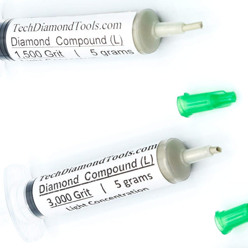 TechDiamondTools USA Made Kit of 3 Diamond Polishing Compound Paste - 1050, 1500, 3000 Grit for Marble, Glass, Metal