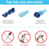 120 Pcs Quick Splice Wire Terminals - Male & Female Blue T-Tap Self-Stripping Quick Disconnects Kit