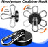 LOVIMAG Magnetic Hooks, 150LBS Strong Heavy Duty Black Swivel Hooks for Refrigerator, Kitchen, and Grill (6 Pack)