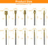 10 PCS Carving Bits HSS Rotary Drill Burr Set 1/8'' (3mm) Shank Wood Engraving Router Bit for Rotary Tool Accessories Rotary Tool for DIY Woodworking Carving, Engraving, Drilling (Gold)