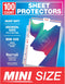 Samsill Mini Sheet Protectors 100 Pack, Clear Protector Sheets for Mini 3 Ring Binder, 5.5 x 8.5 Inch, 7 Hole