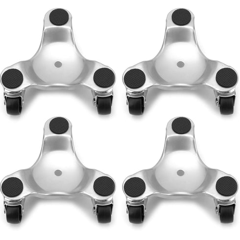 Yopay 4 Pack Steel Tri-Dolly, 200 lbs Load Capacity 3 Wheel Mover