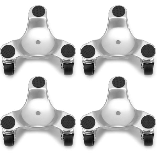 Yopay 4 Pack Steel Tri-Dolly, 200 lbs Load Capacity 3 Wheel Mover