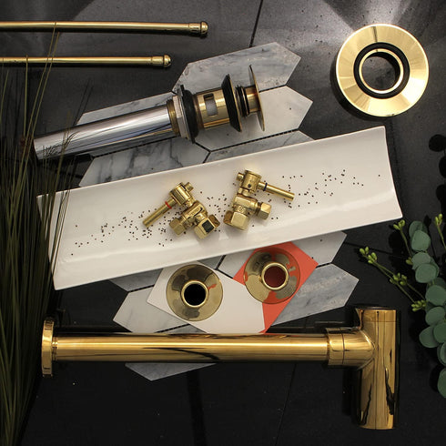 Elements of Design CC43102DL Concord Decorative Quarter Turn Valve, 1/2-Inch IPS Inlet, Polished Brass