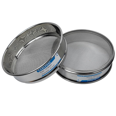 18 Mesh Lab Sieves, 8" Diameter, 304 Stainless Steel Wire Cloth for Industrial Laboratory Use