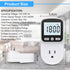 2 Pack Watt Meter Power Meter Plug for Home Energy Monitor, Electrical Usage Monitor with Backlight